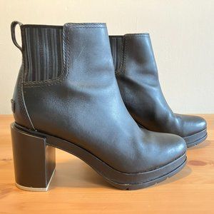 Sorel Women's Margo Chelsea Waterproof Leather Black Boots, US Size 8